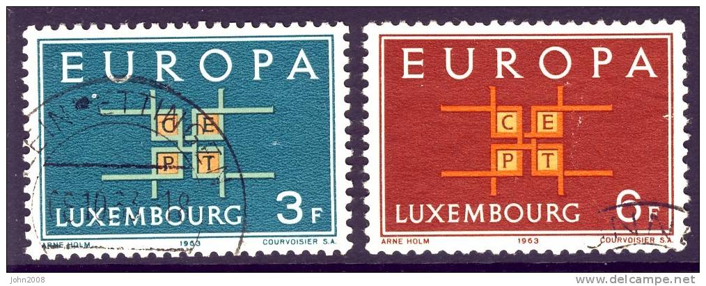 Luxemburg 1963 : Mi.nr 680/681 * - Europa / Europe - Oblitérés
