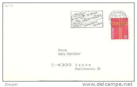 SWITZERLAND  1971  CARS   POSTMARK - Automovilismo