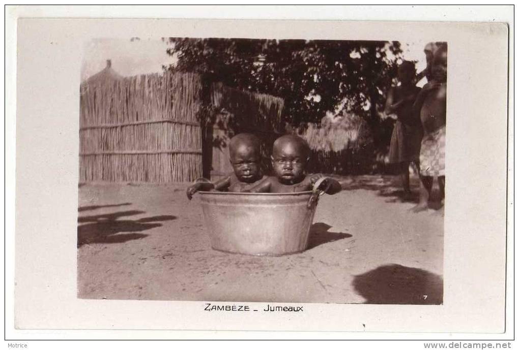 ZAMBEZE   -    Jumeaux,thème Enfants. - Zambie