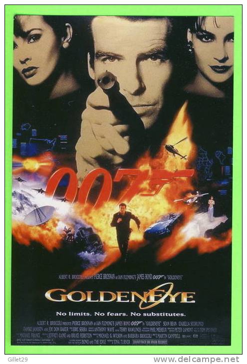 CINÉMA - JAMES BOND, 007 - GOLDENEYE,1995 - ACTEUR, PIERCE BROSNAN - Izabella Scorupco - Famke Janssen - - Affiches Sur Carte