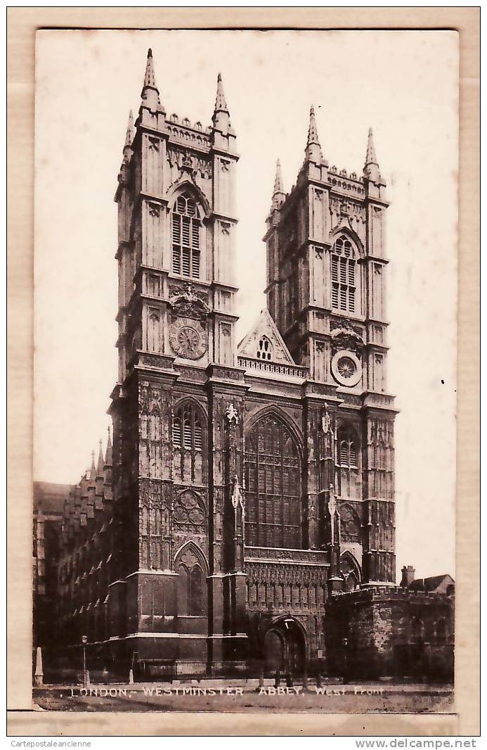 LONDON WESTMINSTER ABBEY West Front Posted 16.04.1936 ¤ LESCO SERIES ¤ ANGLETERRE ENGLAND INGLATERRA INGHILTERRA ¤270AA - Westminster Abbey