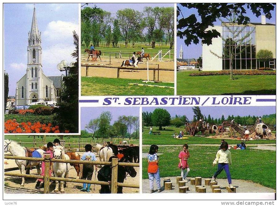 SAINT SEBASTIEN SUR LOIRE  - 5 Vues  : L´Eglise, L´Hôtel De Ville, Les Espaces Verts Aménagés Pour Les Sports & Loisirs - Saint-Sébastien-sur-Loire