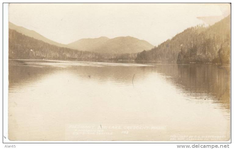 Lake Crescent, Jefferson County, 1910s Vintage Real Photo Postcard - Altri & Non Classificati