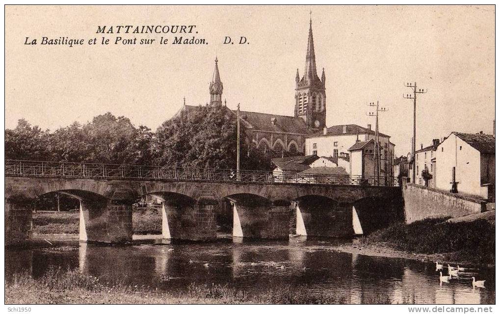 BS - 88 - MATTAINCOURT - La Basilique Et Le Pont Sur Le Madon - Autres & Non Classés