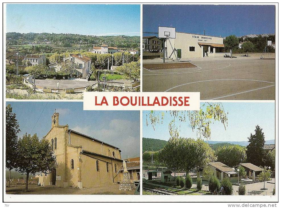 LA BOUILLADISSE Vue Générale L'Eglise Le Stade Municipal Le Tennis - La Bouilladisse