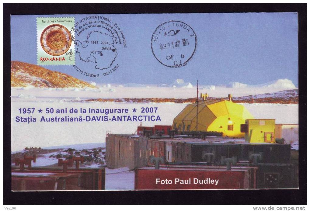 Australia Station "DAVIS" - Antarctica 2007 Rare Cover, Romania. - Autres & Non Classés