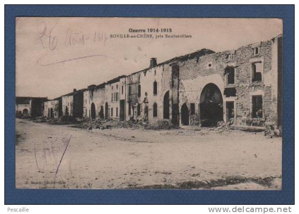 88 VOSGES - CP ROVILLE AU CHENE PRES RAMBERVILLERS - E. MAMET RAMBERVILLERS - WW1 AOUT 1916 - Rambervillers