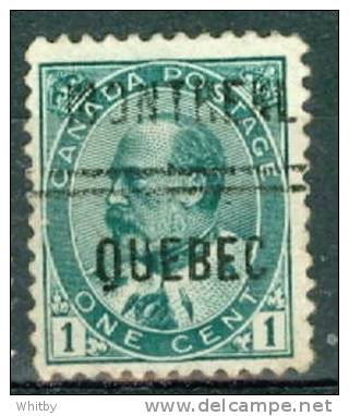 1903 1 Cent  King Edward VII Issue Montreal Precancel #89xx - Vorausentwertungen