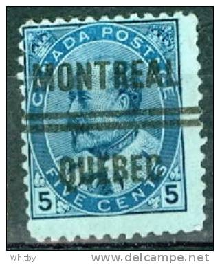 1903 5 Cent  King Edward VII Issue Montreal Precancel #91xx - Préoblitérés