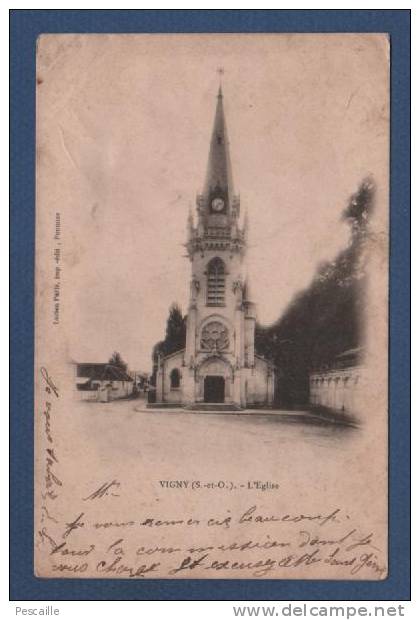 95 VAL D'OISE - CP VIGNY - L'EGLISE - LUCIEN PARIS IMP. EDIT. PONTOISE - Vigny