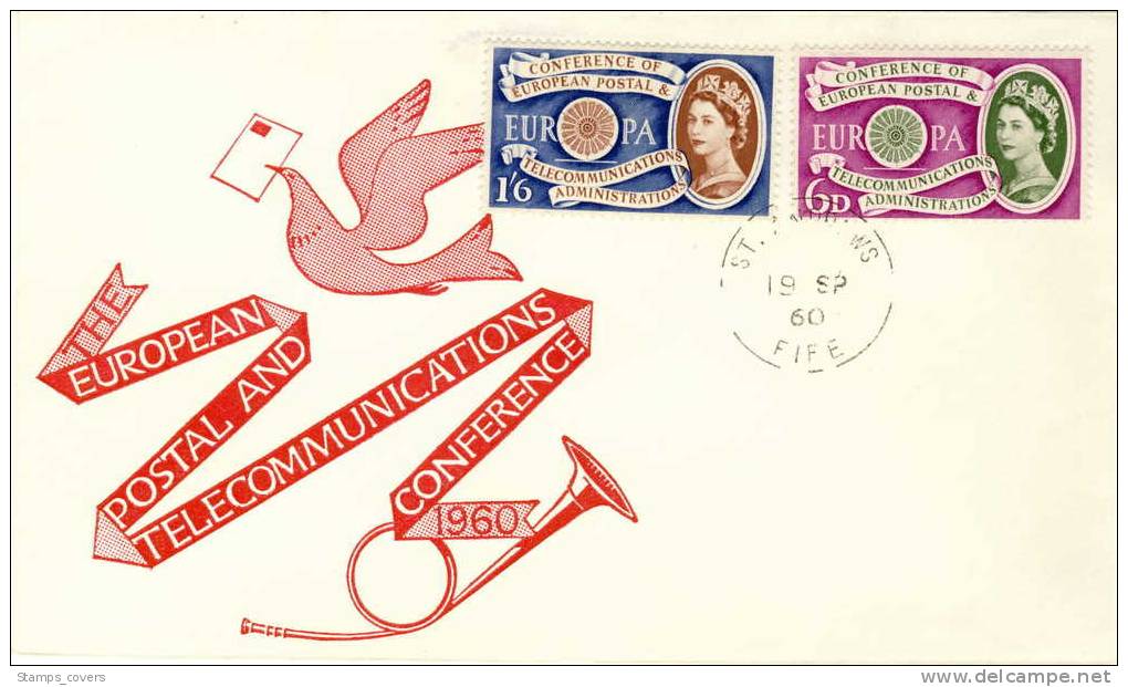 UNITED KINGDOM FDC MICHEL 341/42 EUROPA 1960 - 1960