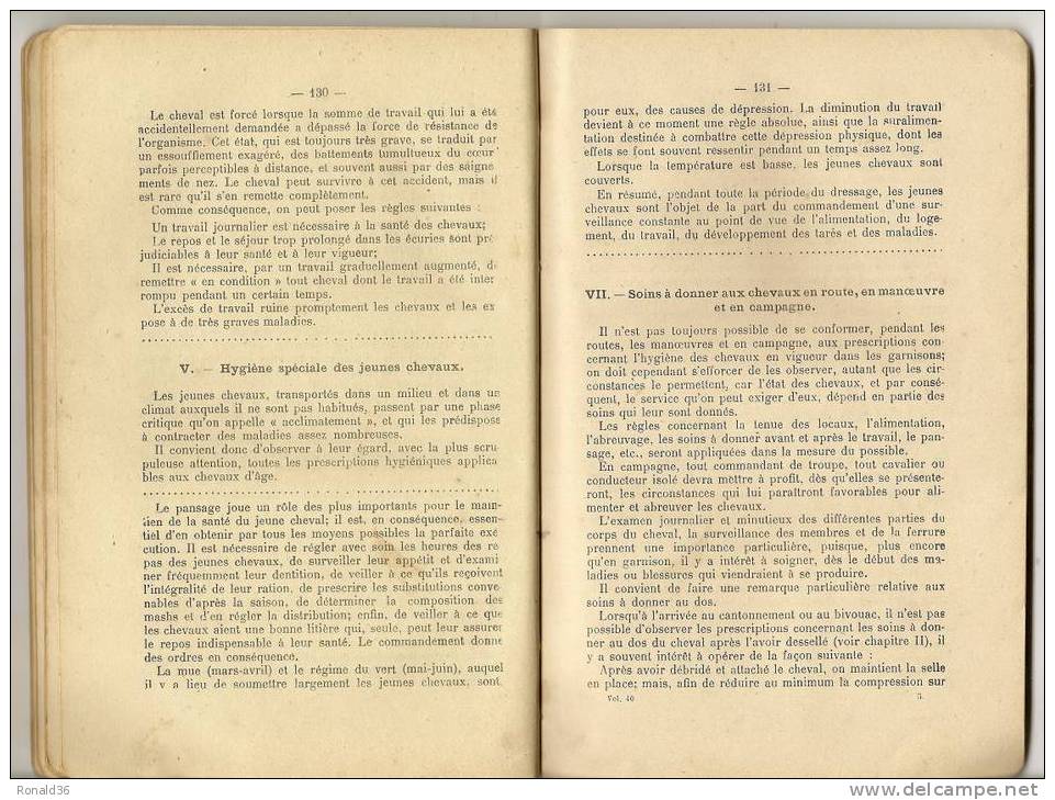 Livre Service Intérieur De La Gendarmerie Départementale 1927 Imprimerie Militaire CHARLES LAVAUZELLE PARIS - Francese