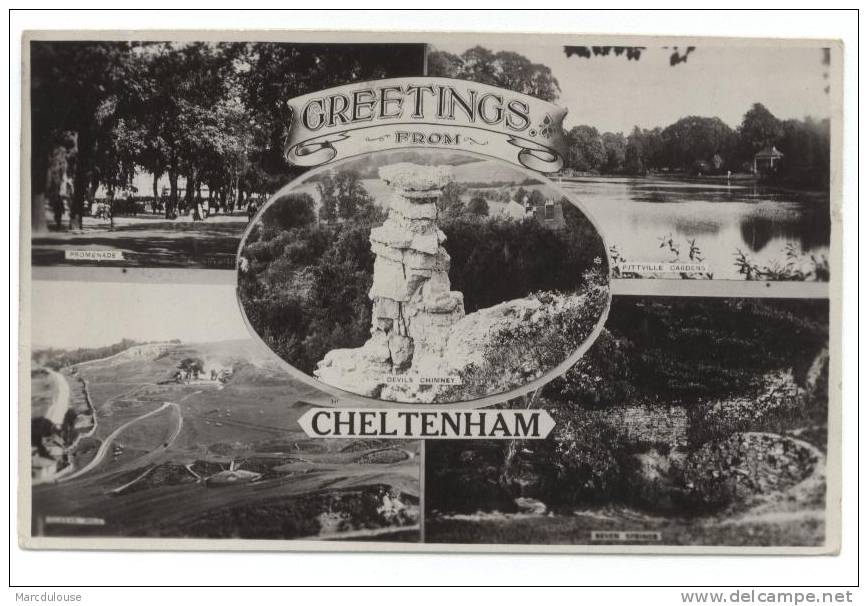 Greetins From Cheltenham. Promenade. Pittville Gardens. Devils Chimney. Seven Springs. Cheninée Du Diable. Sept Sources. - Cheltenham