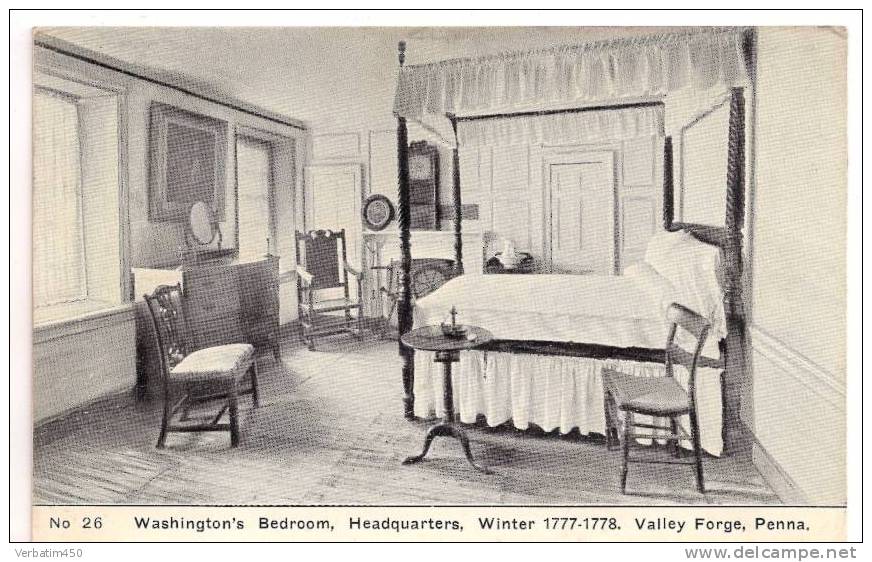 WASHINGTON´S BEDROOM HEADQUATERS, WINTER 1777-1778..VALLEY FORGE .PENNA - Altri & Non Classificati