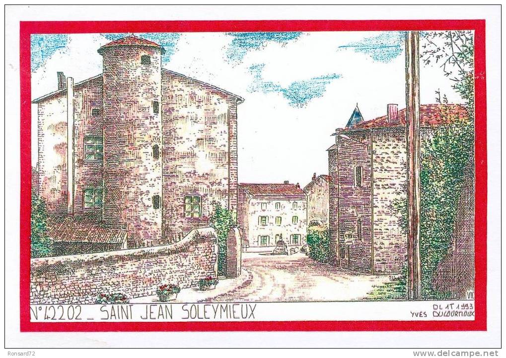 42 SAINT JEAN SOLEYMIEUX  - Illustration Yves Ducourtioux - Saint Jean Soleymieux