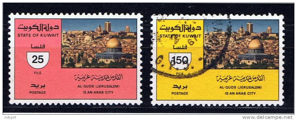 KWT+ Kuweit 1987 Mi 1129 1131 Jerusalem - Kuwait