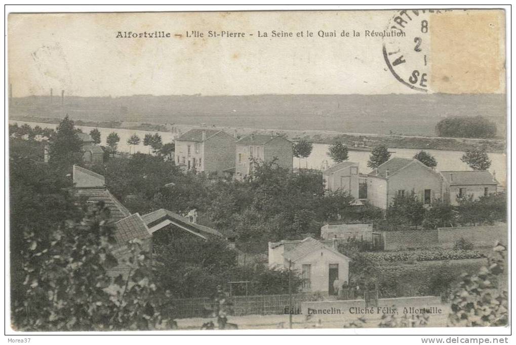 ALFORTVILLE   L'Ile St Pierre La Seine Et Le Quai De La Révolution - Alfortville