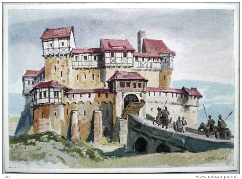 Heidenheim,Staufenburg,ums Jahr 1000-1200,Künstlerkarte,nach Einem Aquarell Von Kunstmaler R. Thelen. - Heidenheim