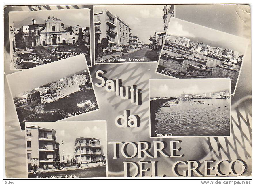 A920- SALUTI DA TORRE DEL GRECO - NAPOLI - F.G. VG.  1964 - ITALY ITALIE ITALIEN - Torre Del Greco