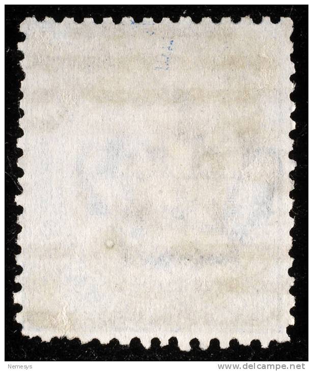 1879 REGNO 25C AZZURRO SASS 40 ANNULLO NUMERALE A BARRE - Gebraucht