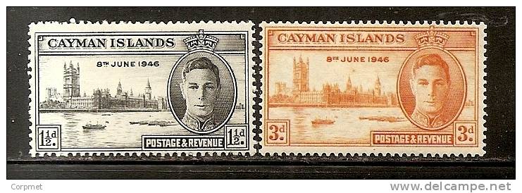 CAYMAN ISLANDS - GRANDES SERIES - VICTOIRE - 1946 Yvert # 116/117 - MINT (H) - Cayman Islands