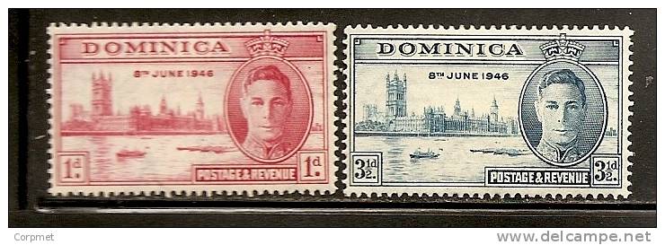 DOMINICA - GRANDES SERIES - VICTOIRE - 1946 Yvert # 107/108 - MINT (H) - Dominica (1978-...)