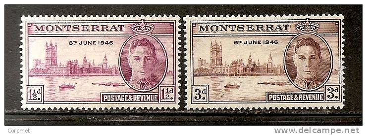 MONTSERRAT - GRANDES SERIES - VICTOIRE - 1946 Yvert # 104/105 - MINT (H) - Montserrat