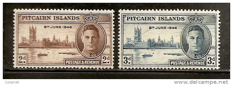 PITCAIRN - GRANDES SERIES - VICTOIRE - 1946 Yvert # 9/10 - MINT (H) - Pitcairneilanden