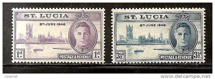 St. LUCIA  - GRANDES SERIES - VICTOIRE - 1946 Yvert # 122/123 - MINT (H) - St.Lucia (1979-...)