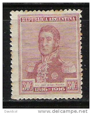 M932.-.ARGENTINIEN / ARGENTINA.- 1916.- MICHEL  # : 196, MINT - GENERAL JOSE DE SAN MARTIN - Nuovi