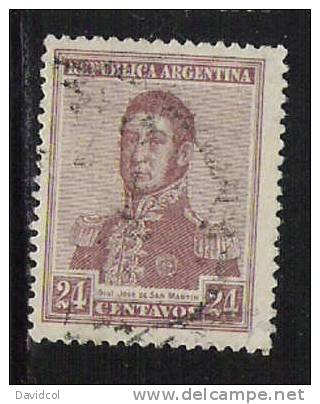 M941.-.ARGENTINIEN / ARGENTINA.- 1917.- MICHEL  # : 211, USED - GENERAL JOSE DE SAN MARTIN - Oblitérés
