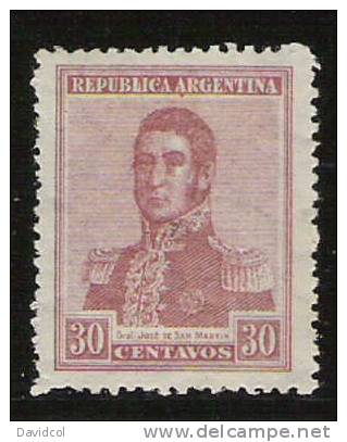 M894.-.ARGENTINIEN / ARGENTINA.- 1921.- MICHEL  # : 260 , MINT - GENERAL JOSE DE SAN MARTIN - Nuovi