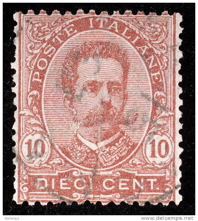 1891/1896 REGNO 10C CARMINIO SASS 60 - Oblitérés