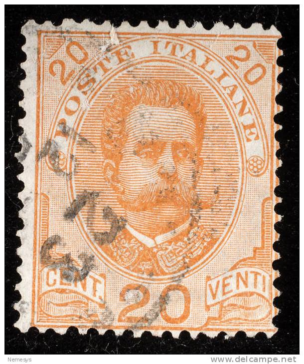 1891/1896 REGNO 20C ARANCIO SASS 61 - Oblitérés