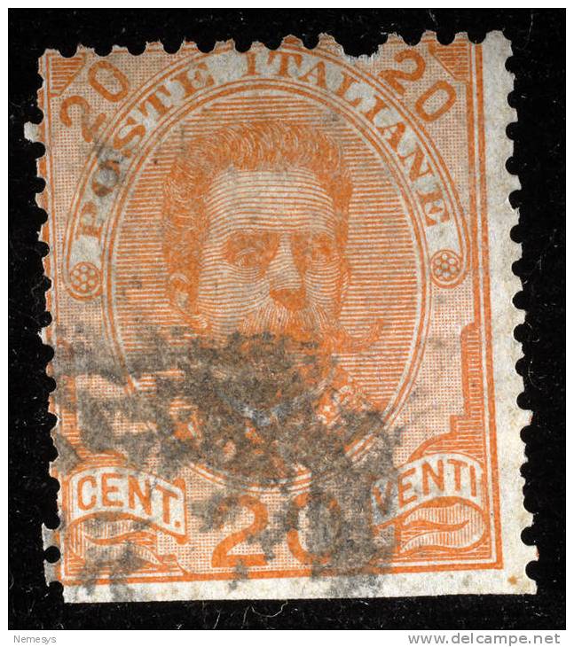 1891/1896 REGNO 20C ARANCIO SASS 61 - Oblitérés