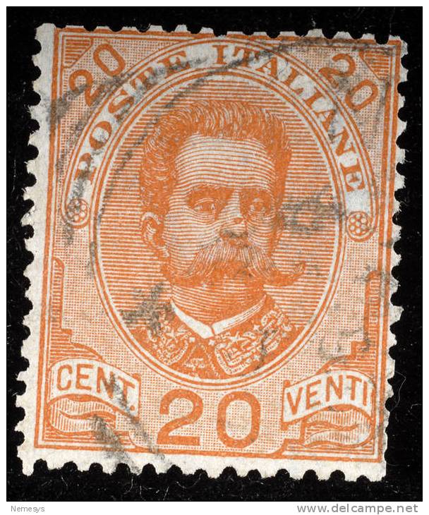 1891/1896 REGNO 20C ARANCIO SASS 61 - Gebraucht