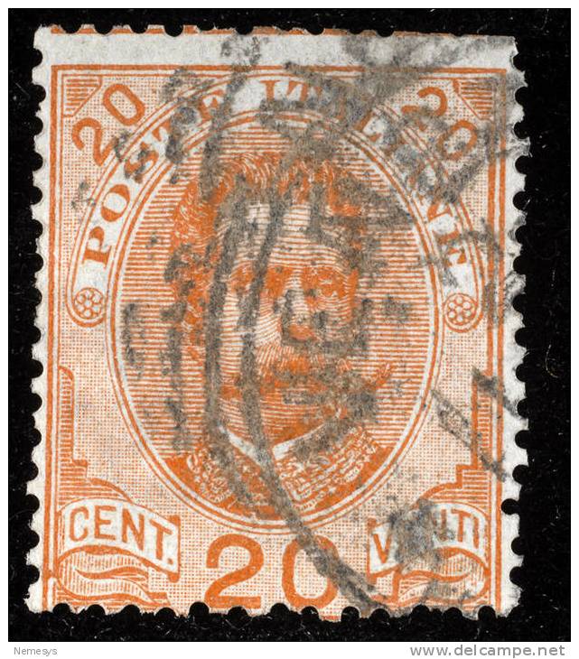 1891/1896 REGNO 20C ARANCIO SASS 61 - Oblitérés