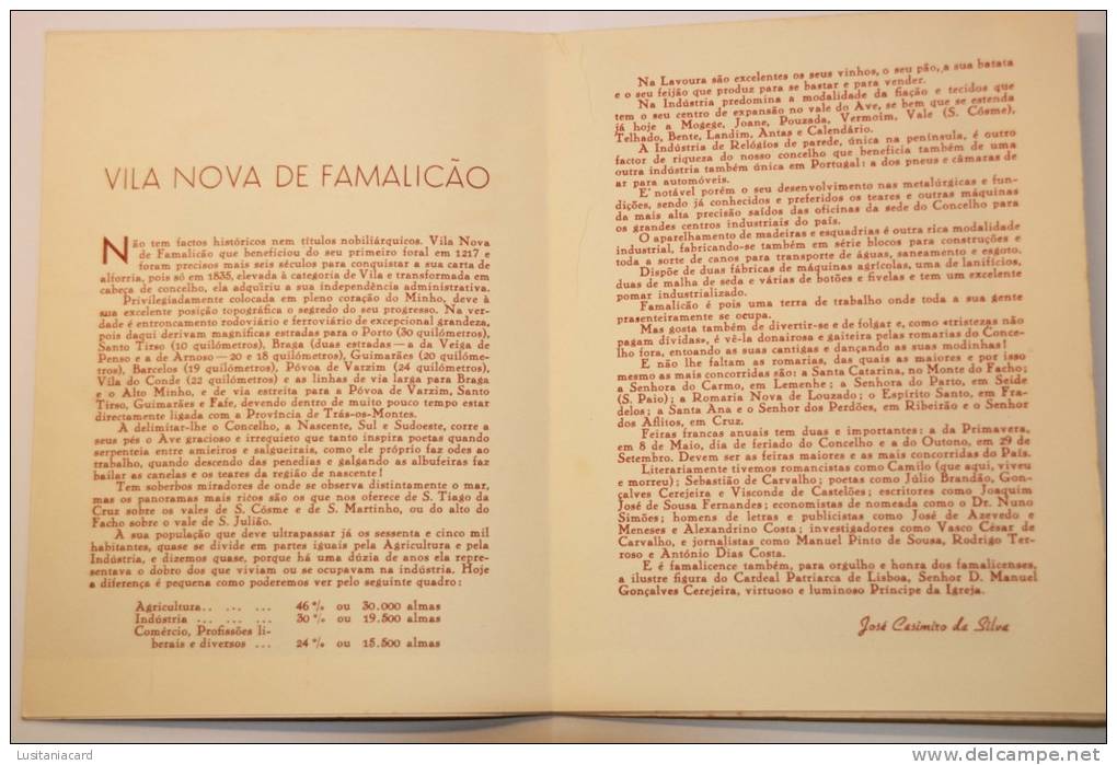 VILA NOVA DE FAMALICÃO-ROTEIRO TURISTICO - (Autor: Rotep Nº 43) - Livres Anciens