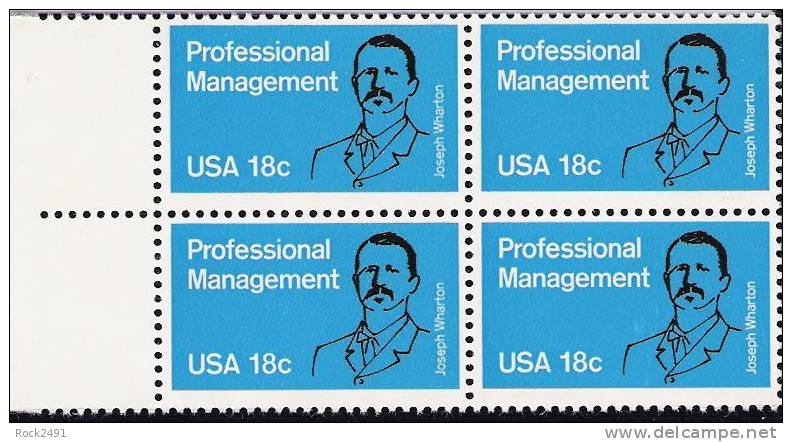 US Scott 1920 - Block Of 4 - Professional Management 18 Cent - Mint Never Hinged - Hojas Bloque