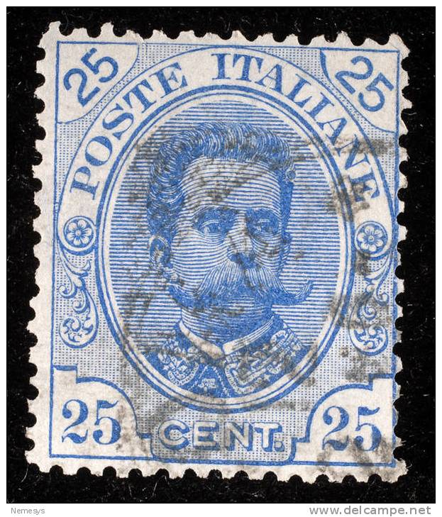 1891/1896 REGNO 25C AZZURRO SASS 62 - Gebraucht