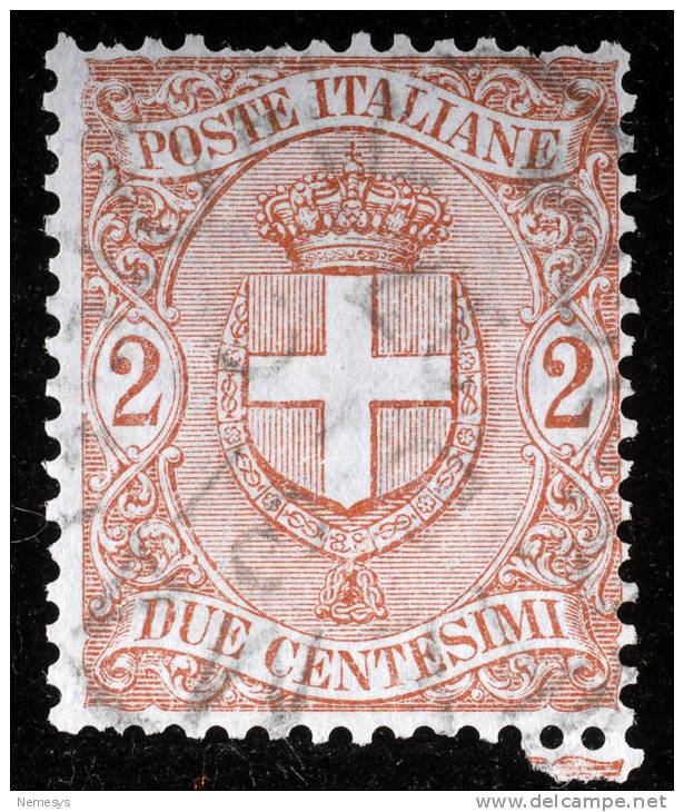 1896/1897 REGNO 2C ROSSO BRUNO SASS 66 - Gebraucht