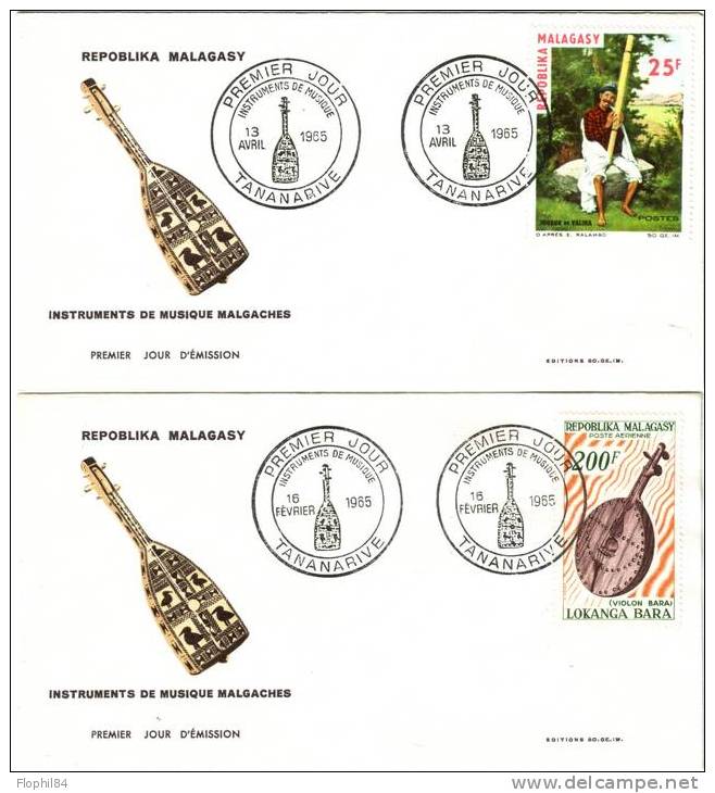 MADAGASCAR-INSTRUMENTS DE MUSIQUE-5 LETTRES - Other & Unclassified