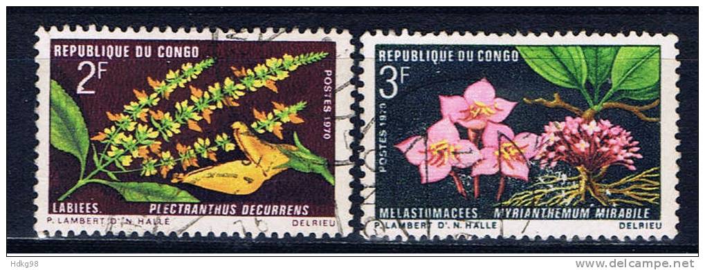 RPC+ Kongo 1970 Mi 249-50 Blüten - Afgestempeld