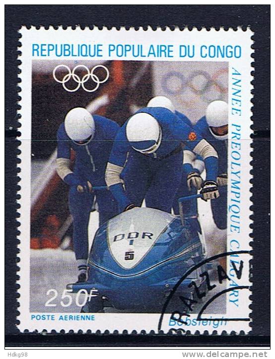 RPC+ Kongo 1986 Mi 1056-57 Winterolympiade - Usados