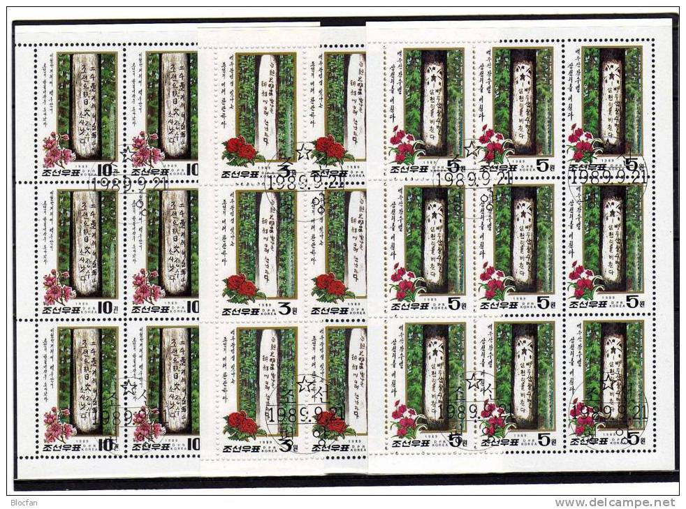 Losungen Gegen Japan 1944 Auf Bäume Korea 3056/8 Plus Kleinbogen O 180€ - Used Stamps