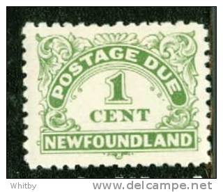 1939 Newfoundland 1 Cent Postage Due #J1 MLH - Back Of Book