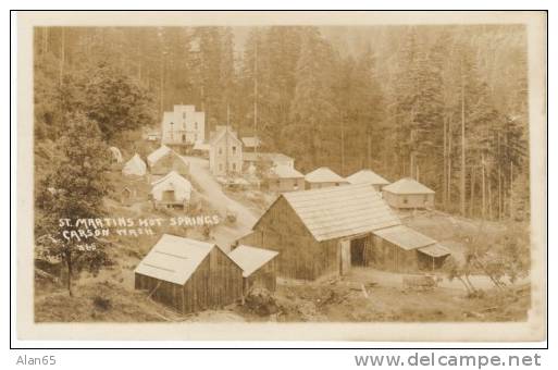 St. Martins Hot Springs, Carson WA, Skamania County, C1910s Vintage Real Photo Postcard RPPC - Andere & Zonder Classificatie