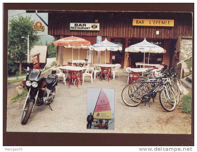 St Jean D'aulps La Grande Terche Bar L'éfanle Chez Michel édit.colorprisme  Char à Voile Moto  Belle Cpsm - Saint-Jean-d'Aulps