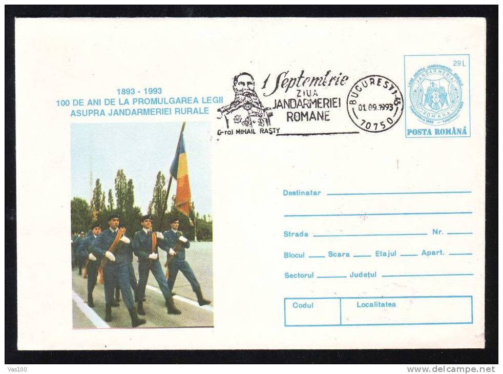 Militaria Police-Gendarmerie,PARADE ,1993,cover Stationery,PMK,concordanc E. - Police - Gendarmerie