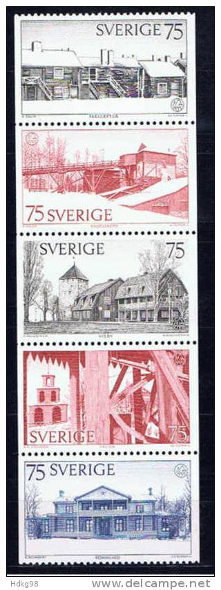 S Schweden 1975 Mi 908-12** Denkmalschutzjahr - Unused Stamps
